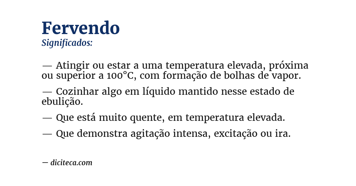 Significado de fervendo