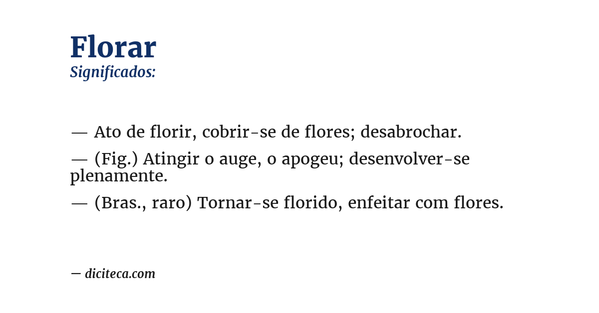 Significado de florar
