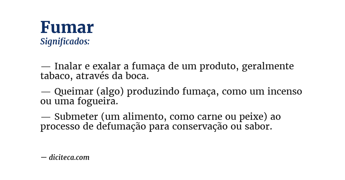 Significado de fumar
