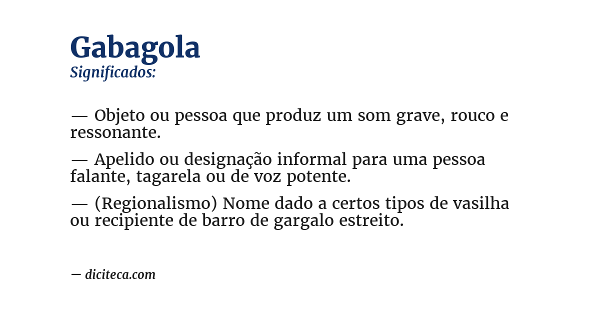 Significado de gabagola