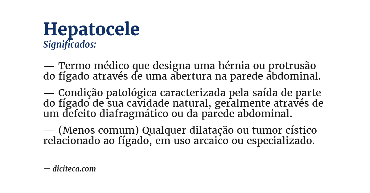 Significado de hepatocele
