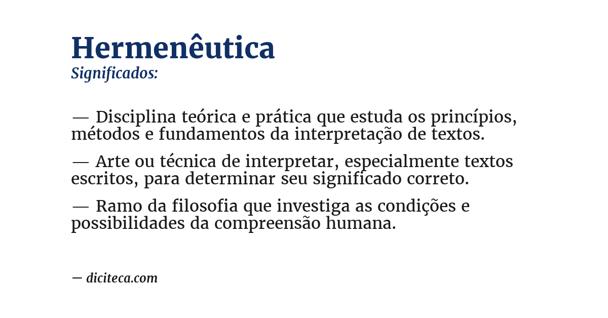 Significado de hermenêutica