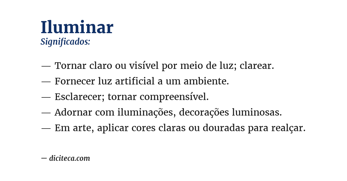 Significado de iluminar