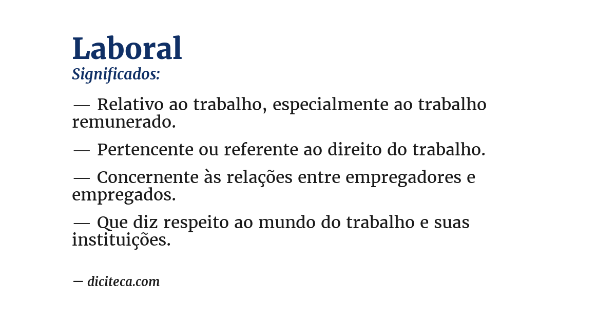 Significado de laboral