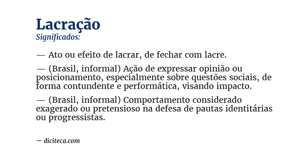 Significado de lacração