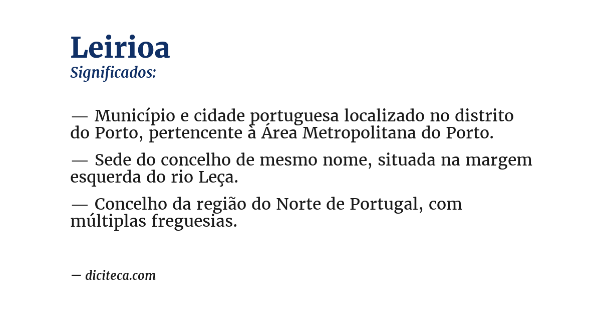 Significado de leirioa