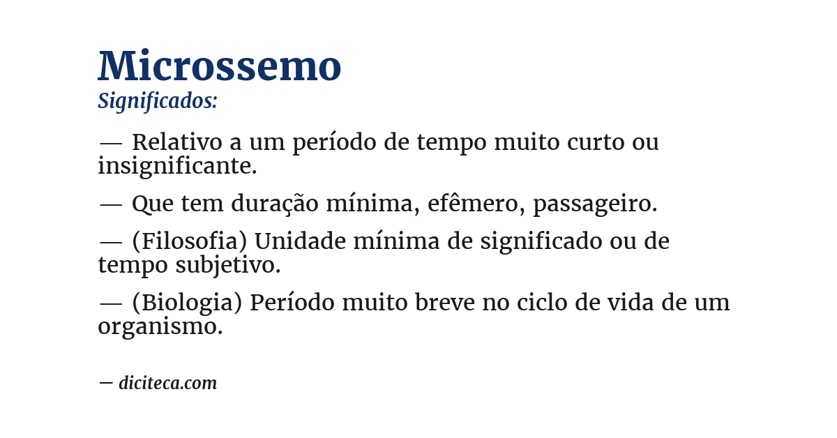 Significado de microssemo