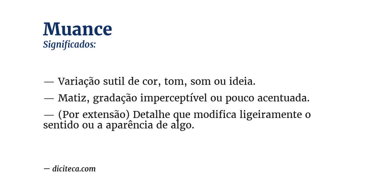 Significado de muance