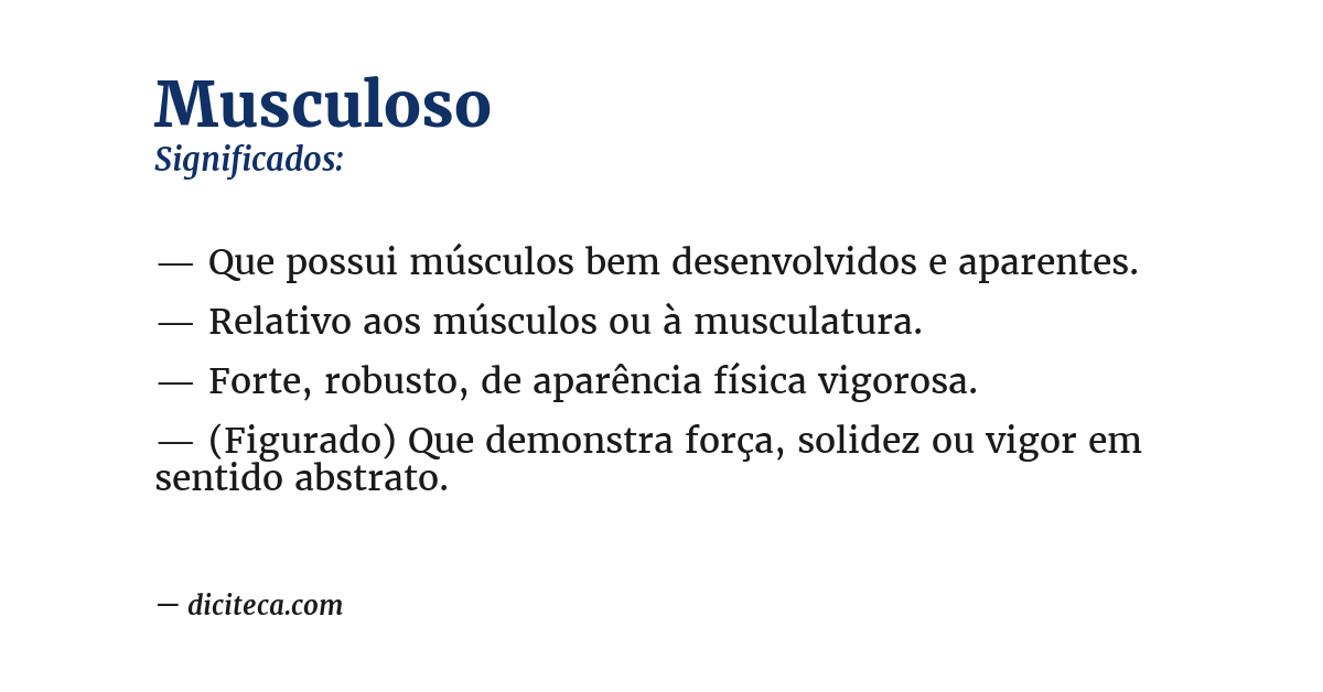 Significado de musculoso