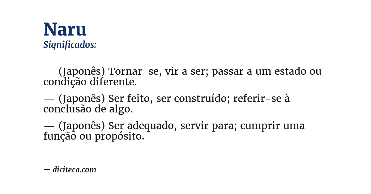Significado de naru