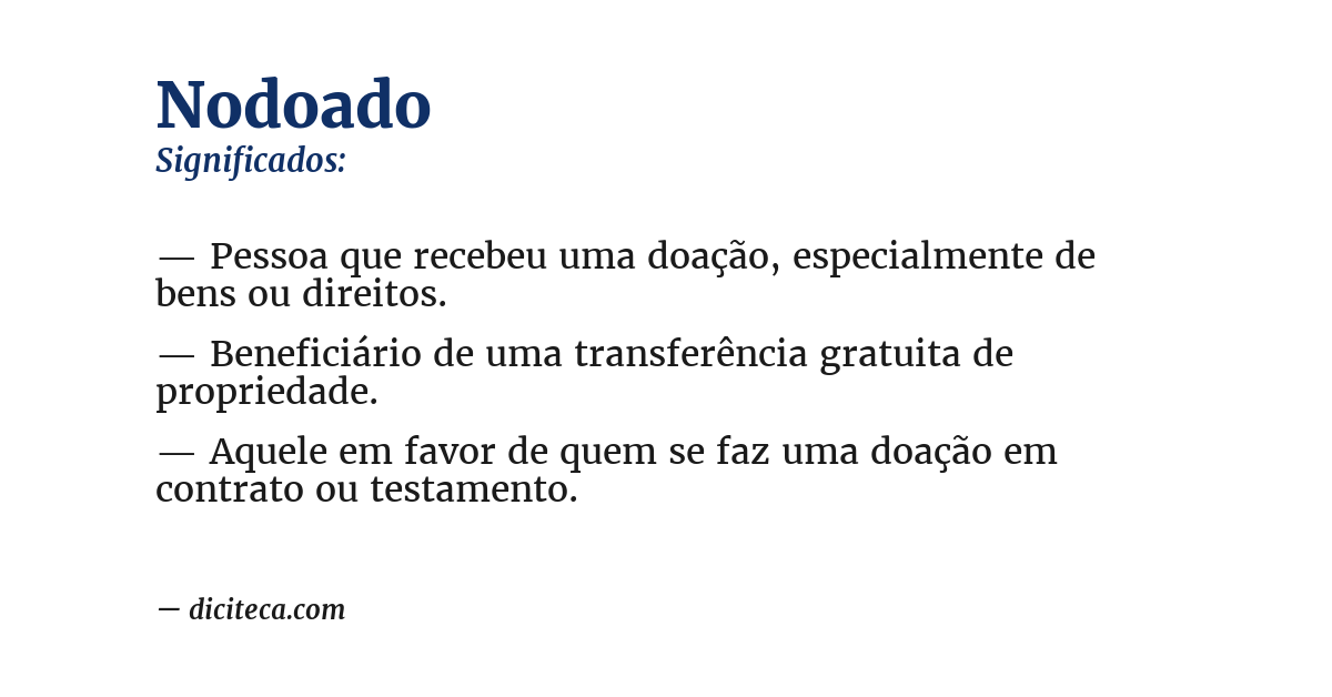 Significado de nodoado