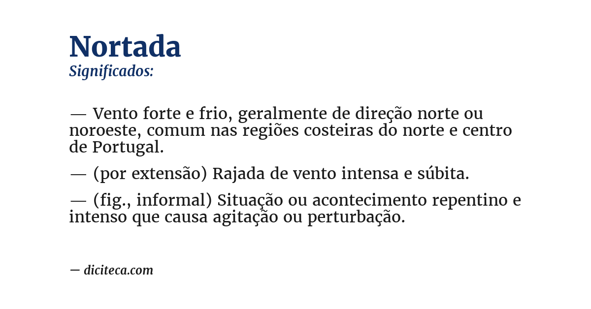 Significado de nortada