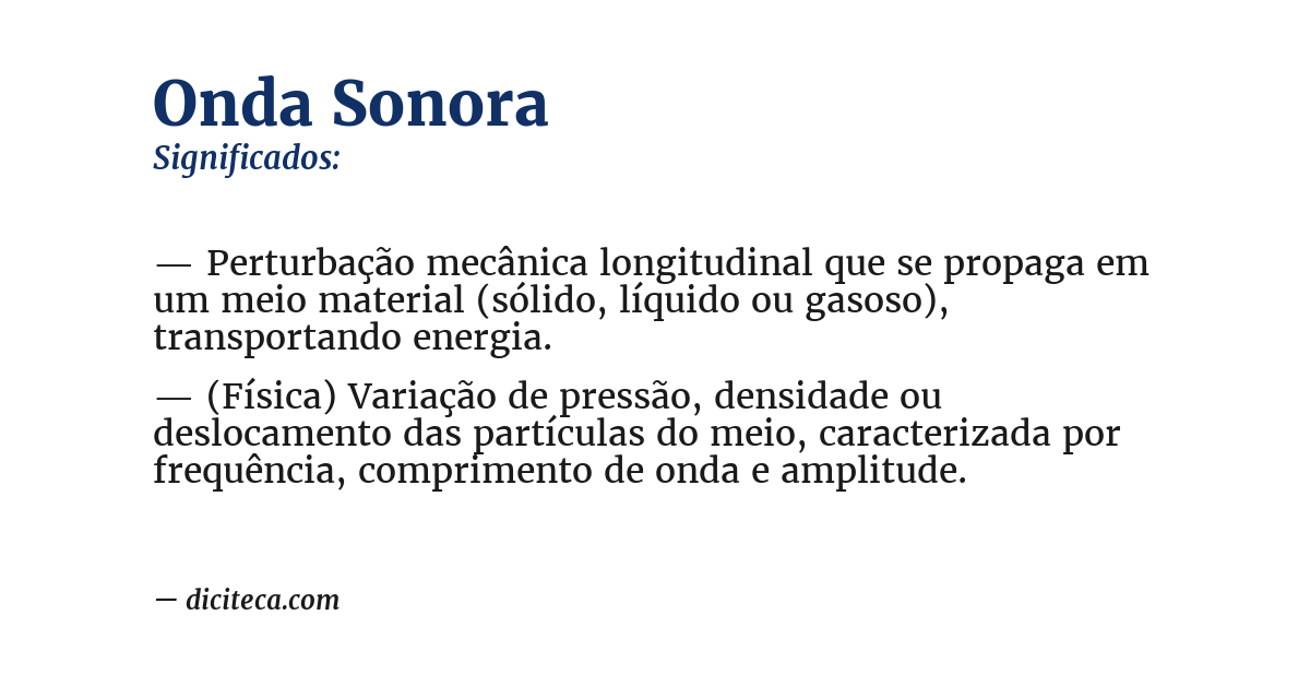 Significado de onda sonora