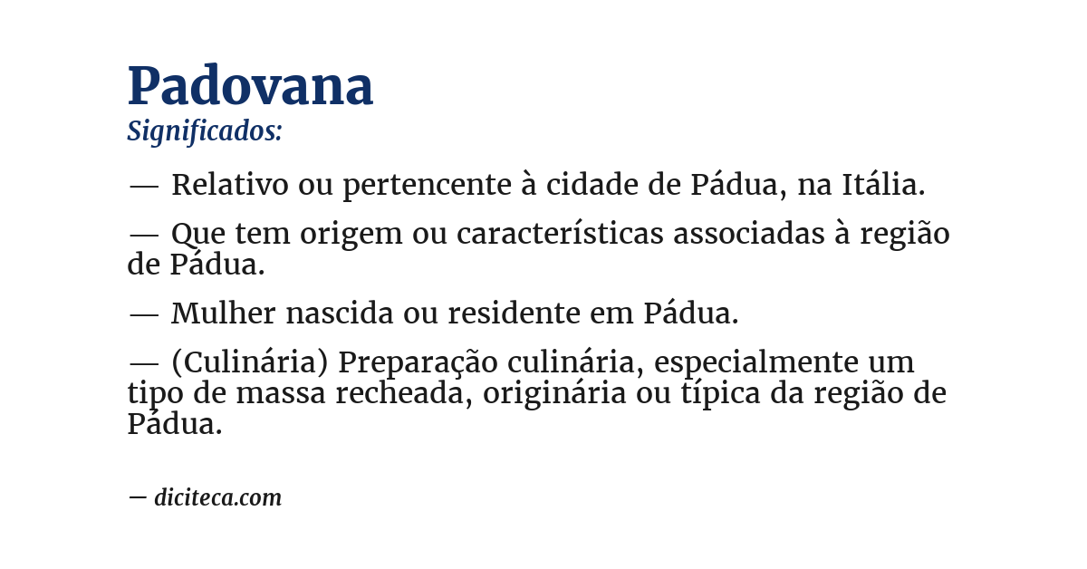 Significado de padovana
