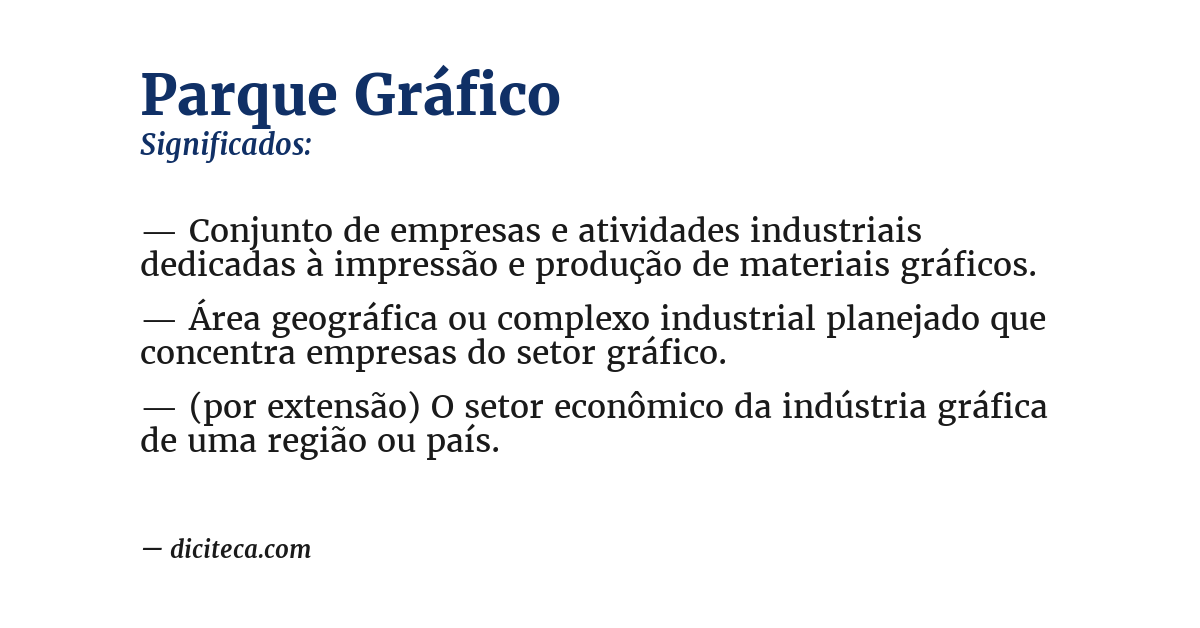 Significado de parque gráfico