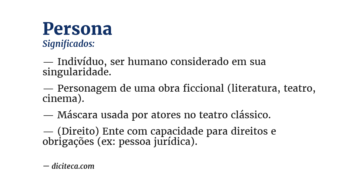 Significado de persona