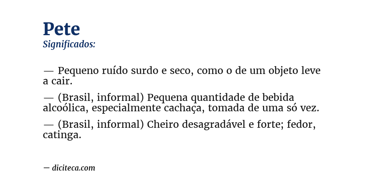Significado de pete