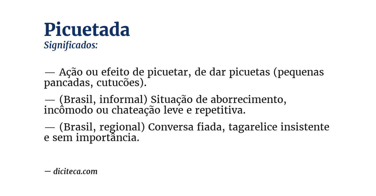 Significado de picuetada