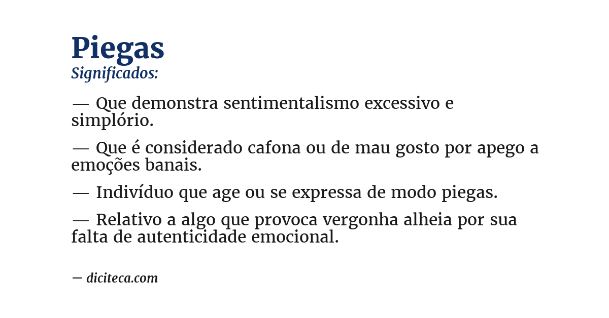 Significado de piegas