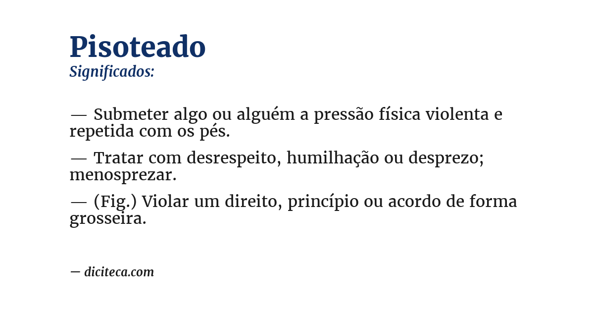 Significado de pisoteado