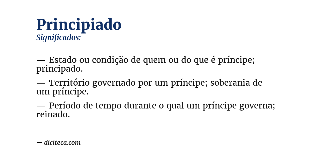Significado de principiado
