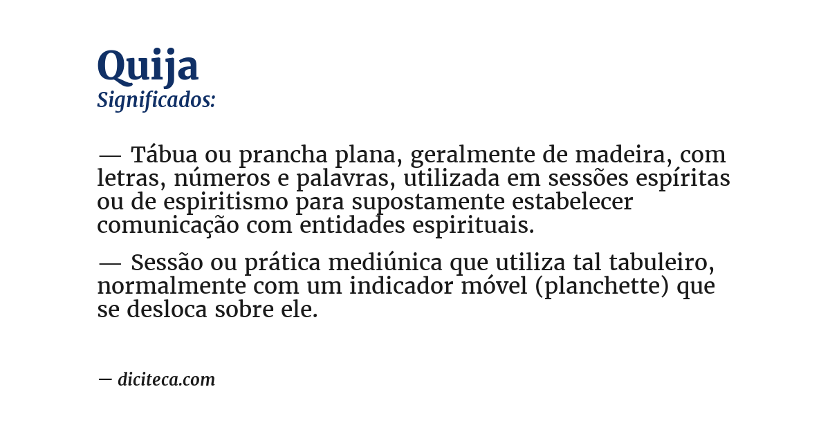 Significado de quija