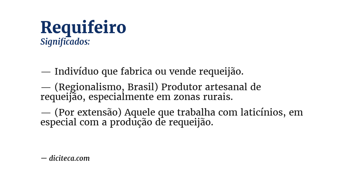 Significado de requifeiro