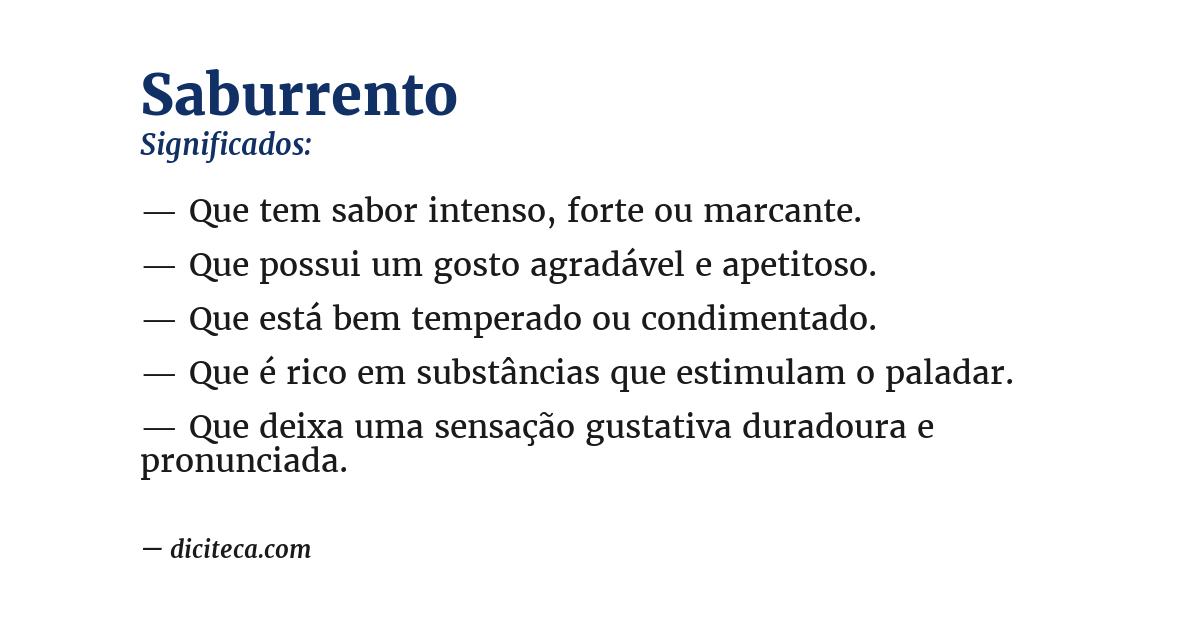 Significado de saburrento