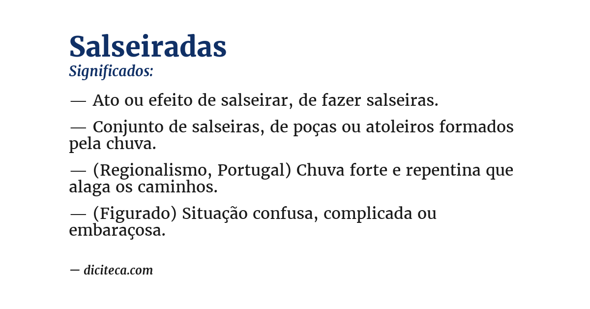 Significado de salseiradas
