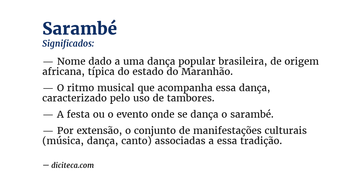 Significado de sarambé