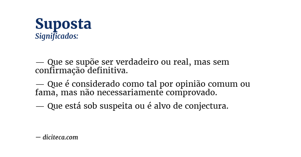 Significado de suposta