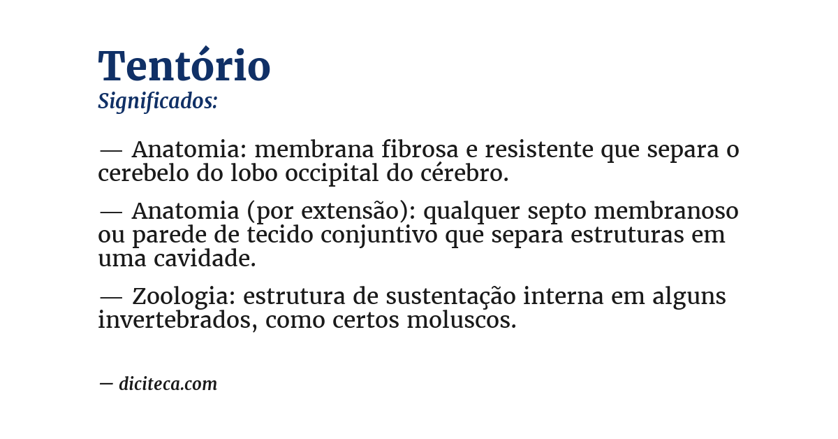 Significado de tentório