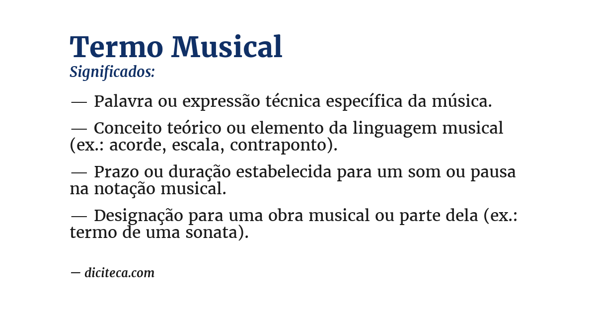 Significado de termo musical