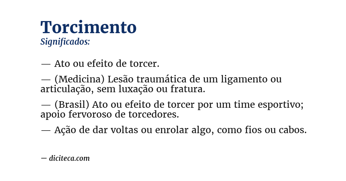 Significado de torcimento