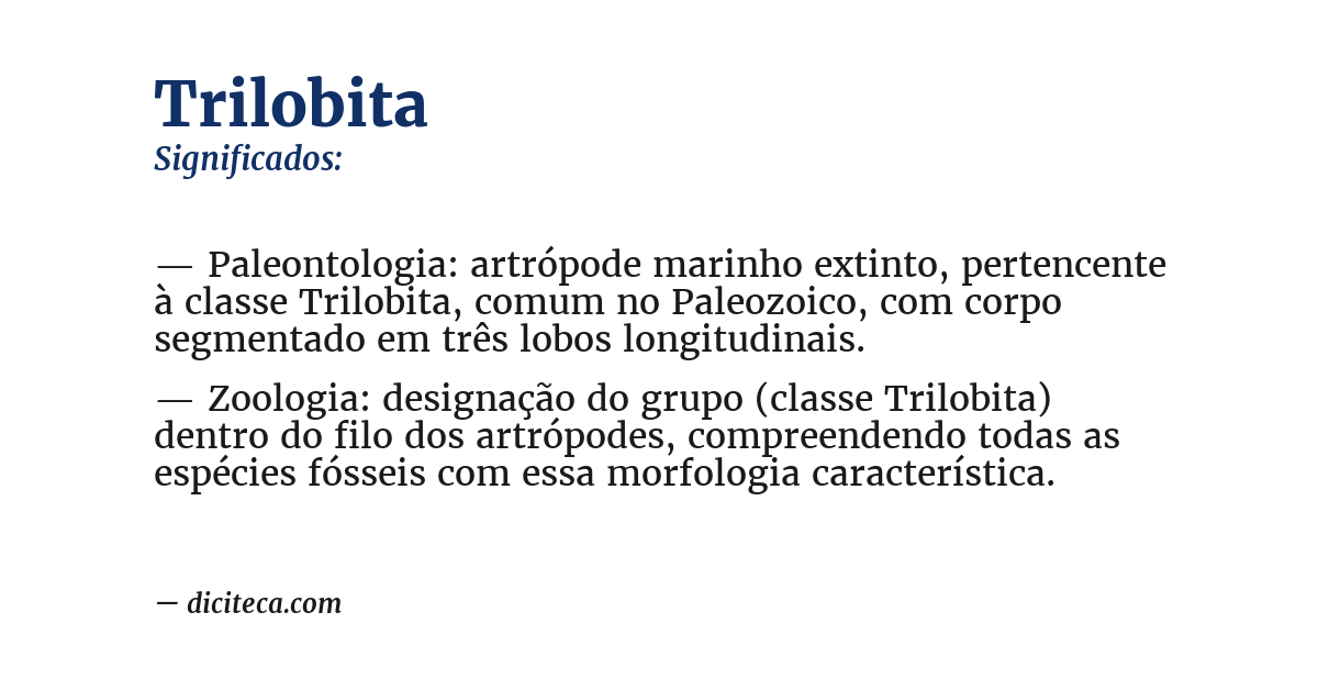 Significado de trilobita