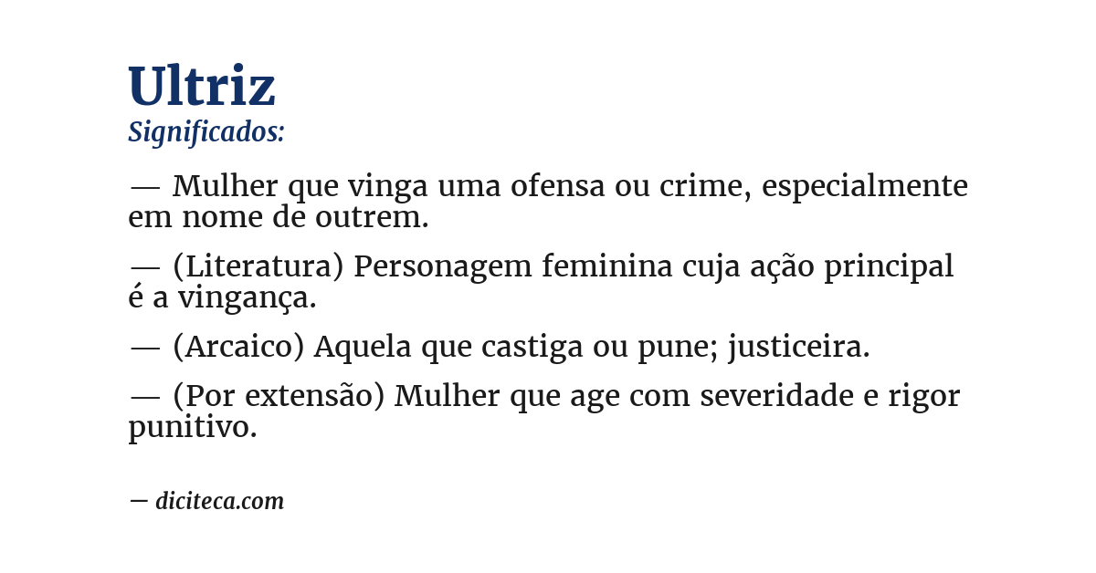 Significado de ultriz