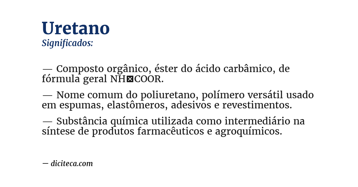 Significado de uretano