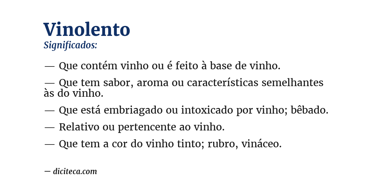 Significado de vinolento