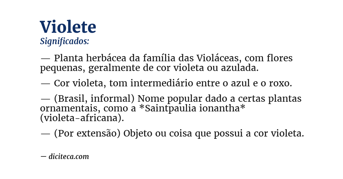 Significado de violete