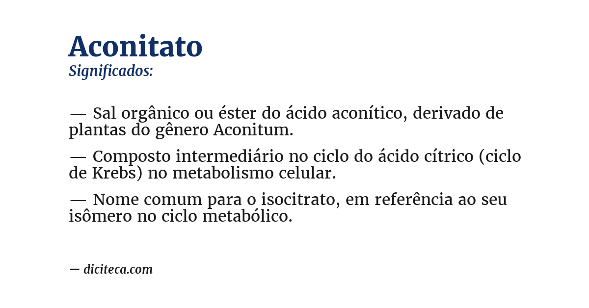 Significado de aconitato