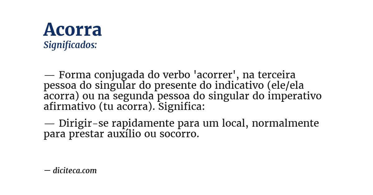 Significado de acorra