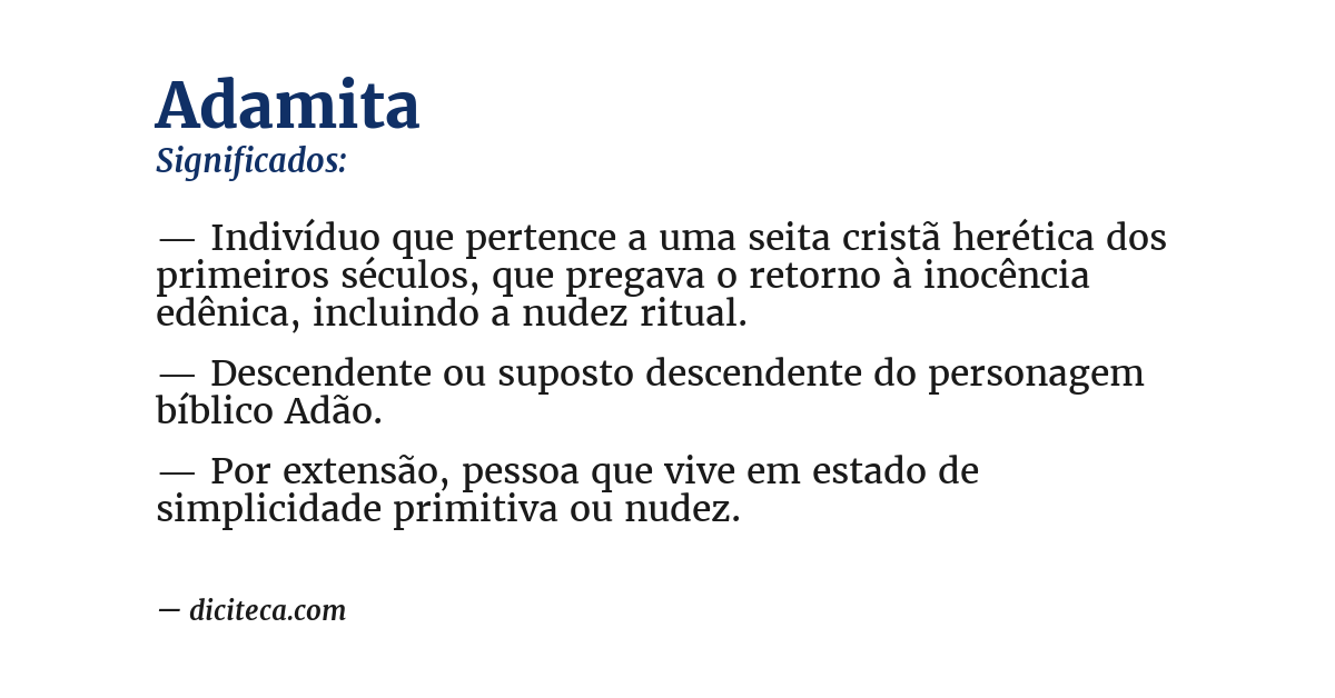 Significado de adamita