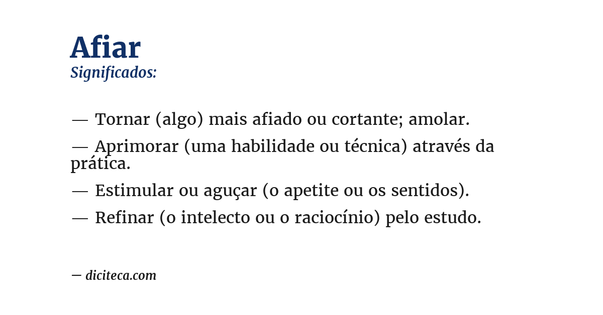 Significado de afiar
