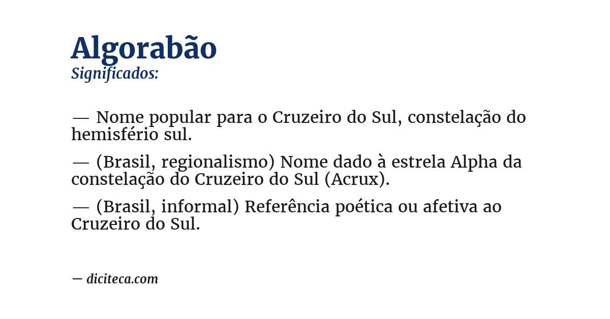 Significado de algorabão