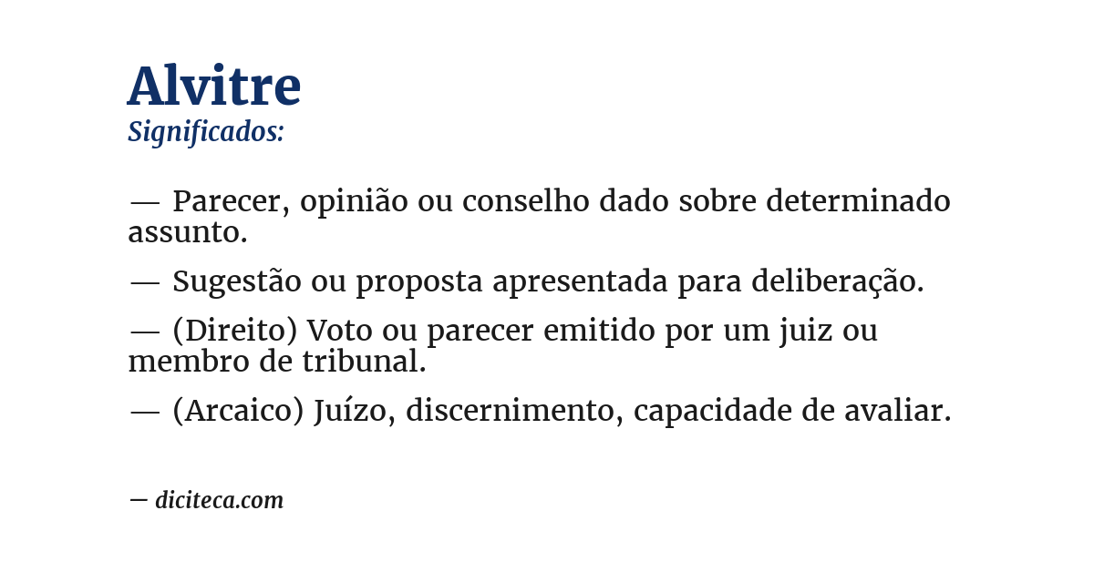 Significado de alvitre