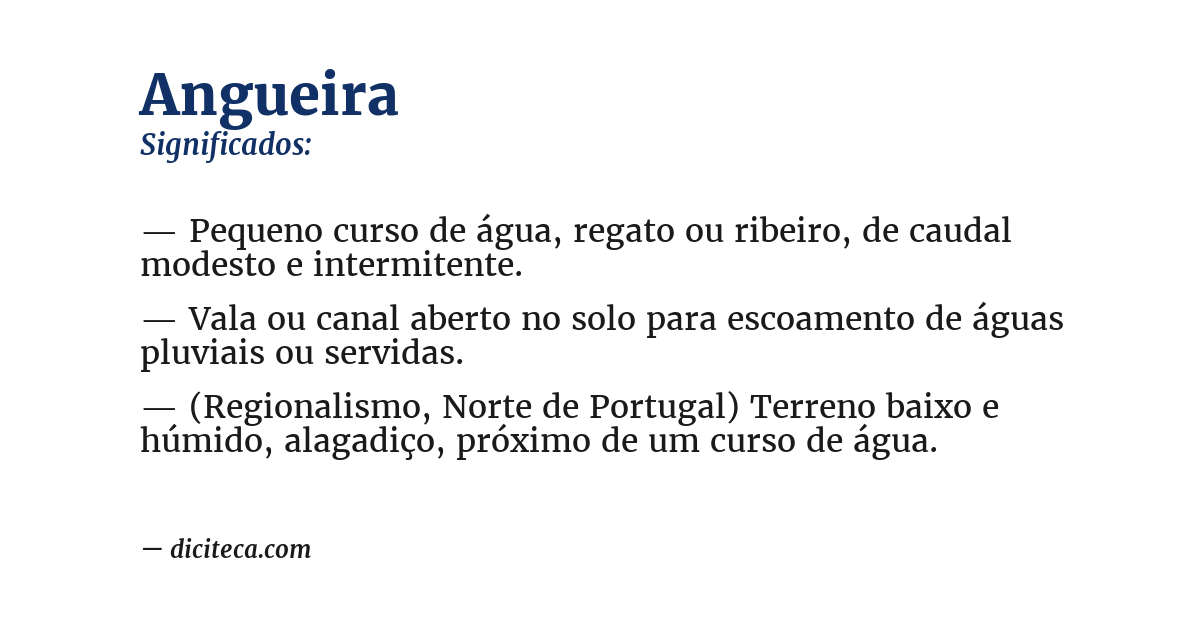 Significado de angueira