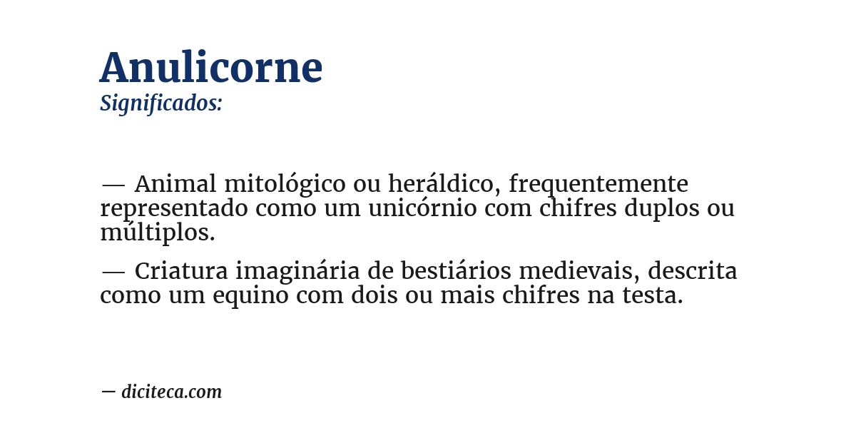 Significado de anulicorne