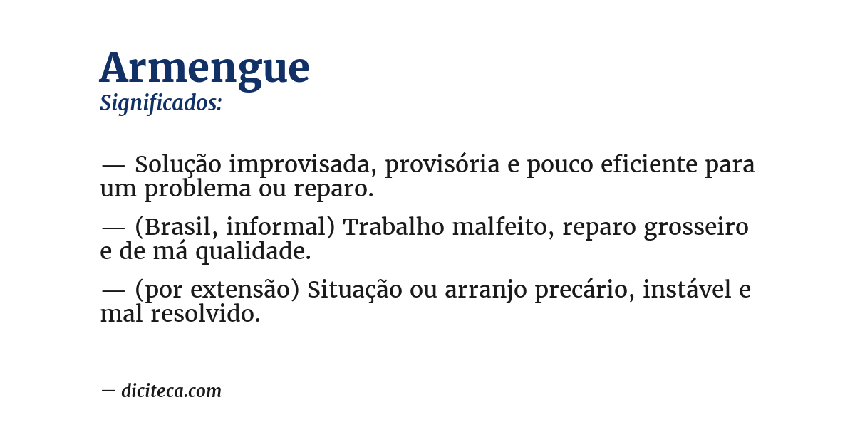 Significado de armengue