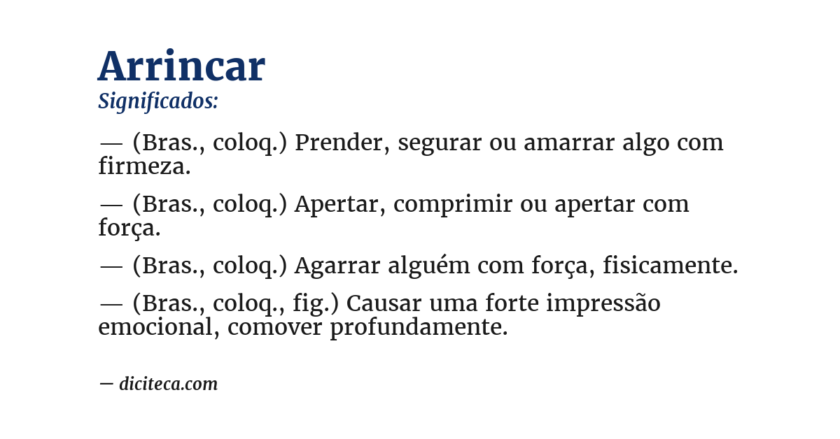 Significado de arrincar