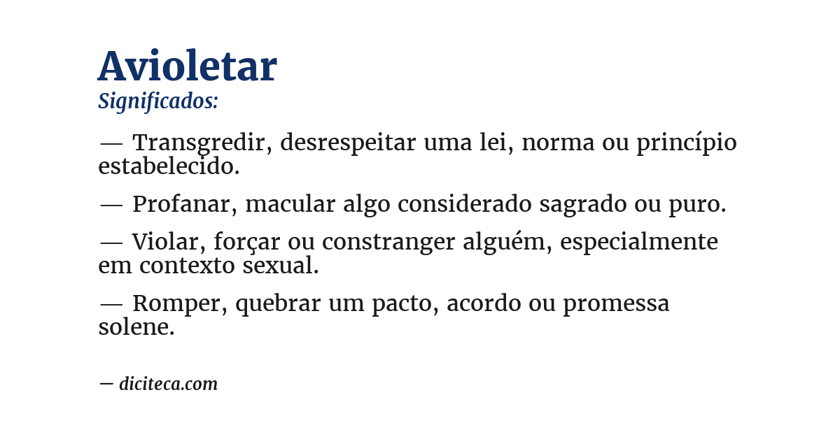 Significado de avioletar